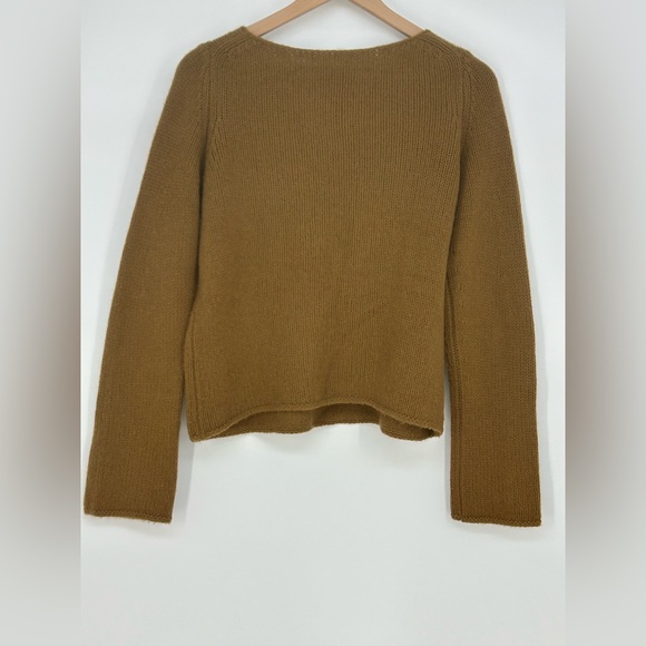 Vince Women's Off Gauge 100% Cashmere Brown Boat Neck Sweater In Women's Medium - Picture 4 of 13